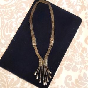 NWOT Sweet Romance Crystal Bronze Fashion 15" Necklace